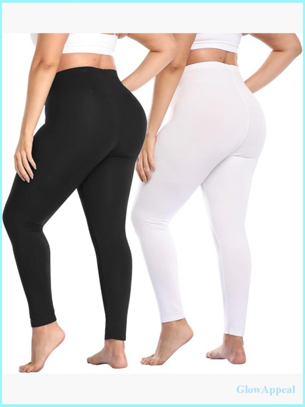 Plus Size High Waisted Leggings Soft Stretchy Full Length Yoga Running Pants 2